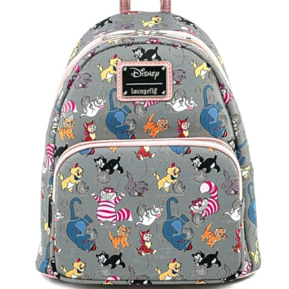 NWT Disney Backpack All the Cats Disney Cats Bag Purge Loungefly - Picture 8 of 10